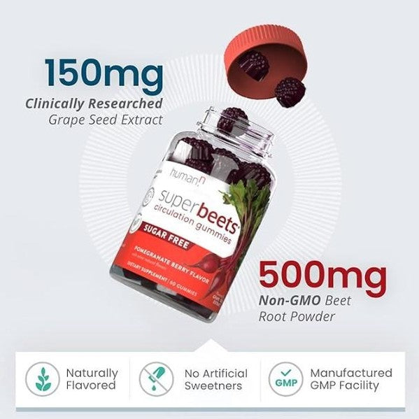 1 PACK -human SuperBeets Circulation Gummies
