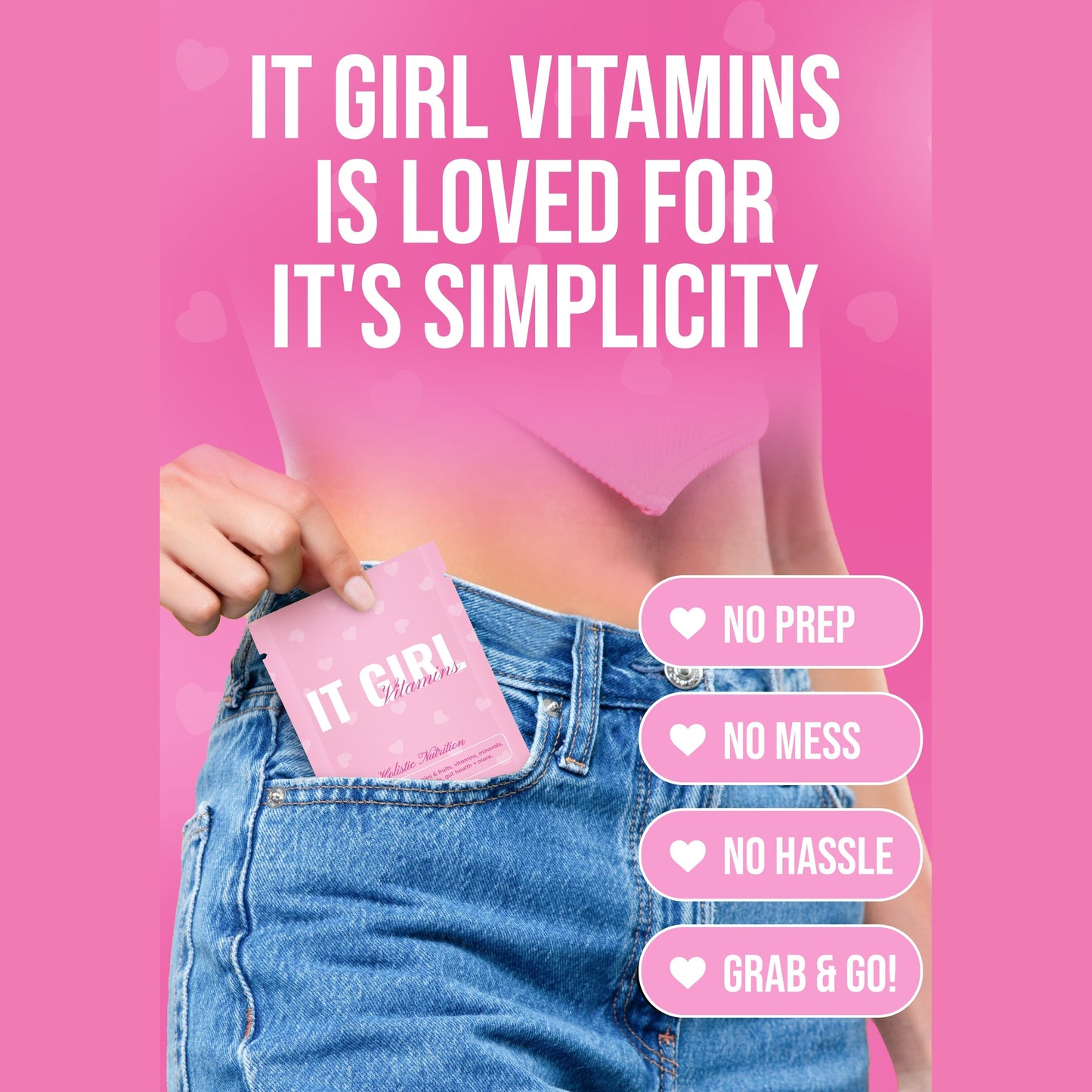 It Girl Snack - Superfoods Greens Gummies in Pink Starburst Flavor