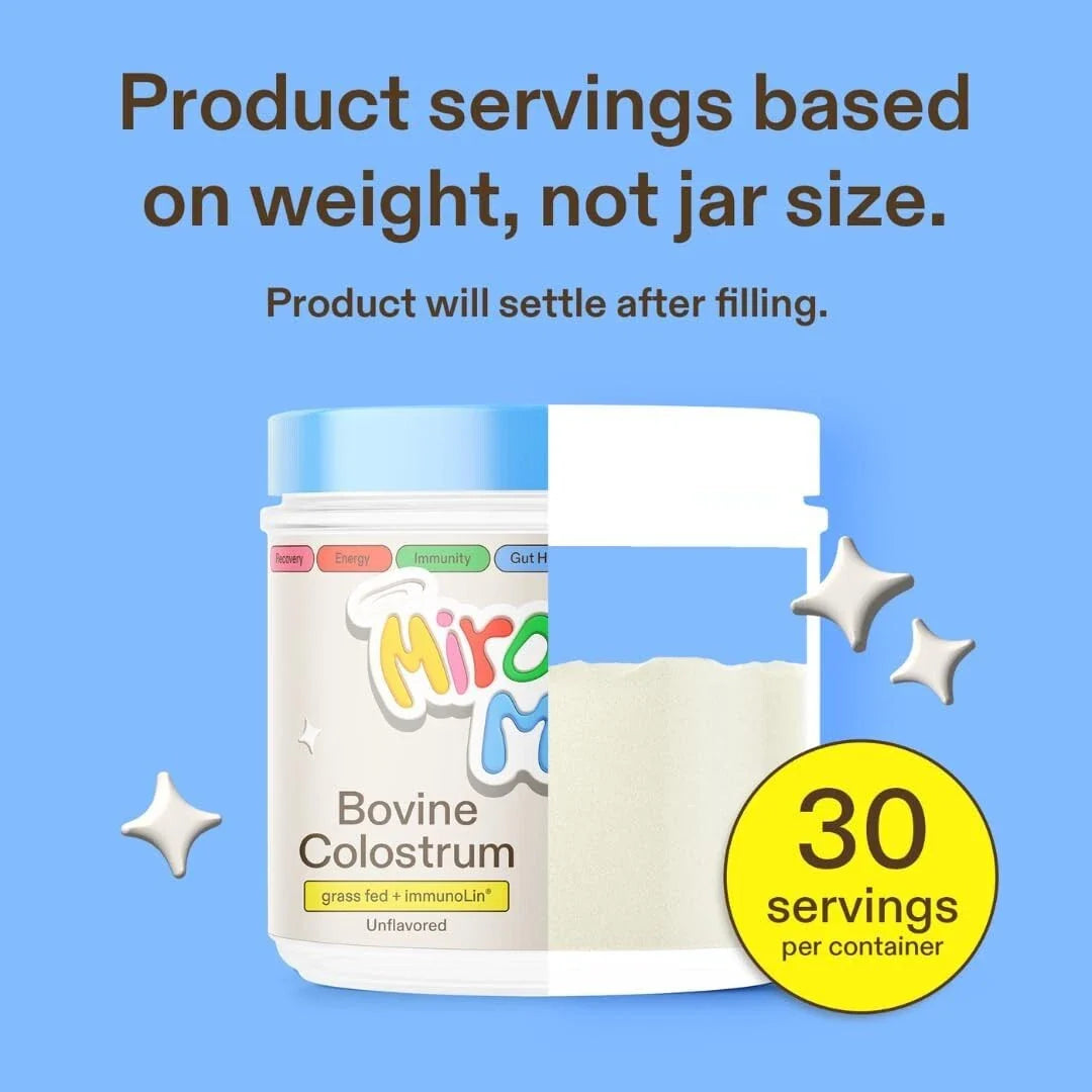 Miracle Moo Colostrum Supplement – Gut Health, Hair Growth, Beauty & Immune Support | 30 Servings