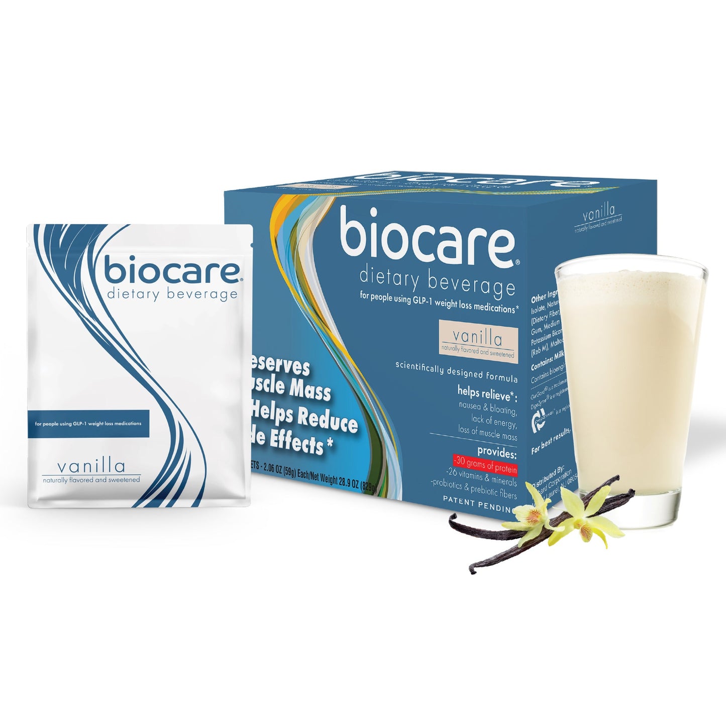 30G Protein Vanilla Biocare Dietary Beverage 14 Servings