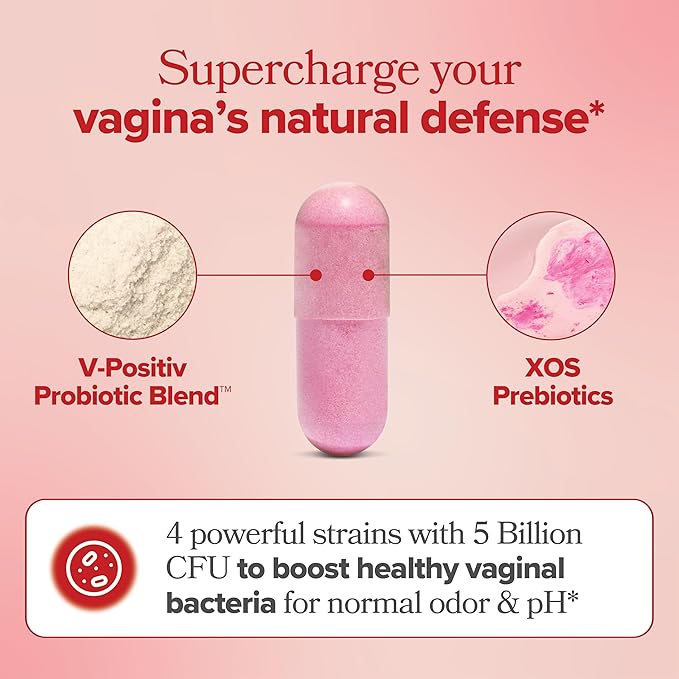 URO Vaginal Probiotics for Women pH Balance with Prebiotics & Lactobacillus Probiotic Blend - Women's Vaginal Health Supplement - Promote Healthy Vaginal Odor & Vaginal Flora, 60 Count Pack of 1