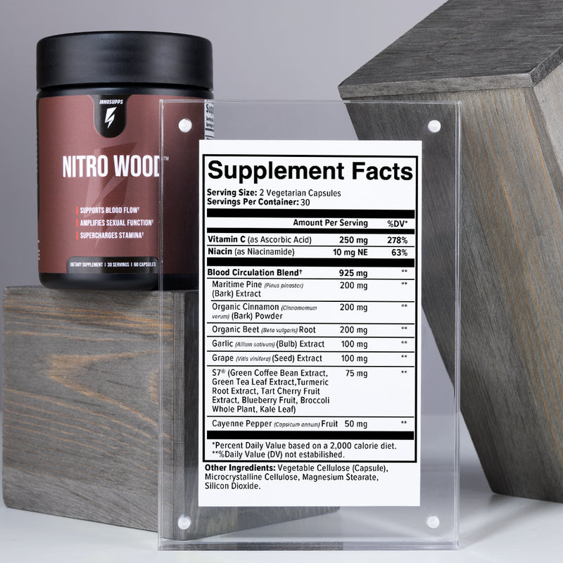 Nitro Wood™ – Supercharge Blood Flow, Endurance & Performance | Nitric Oxide Booster Supplement