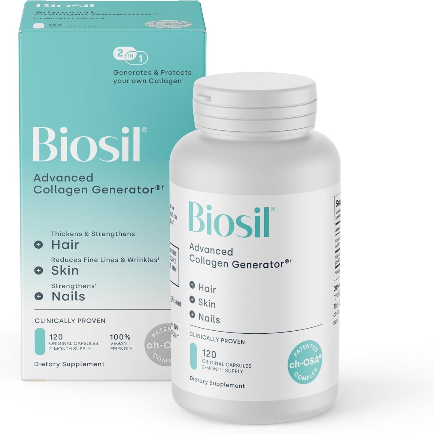 Biosil Collagen Generator -with Patented ch-OSA Complex 120 Capsules