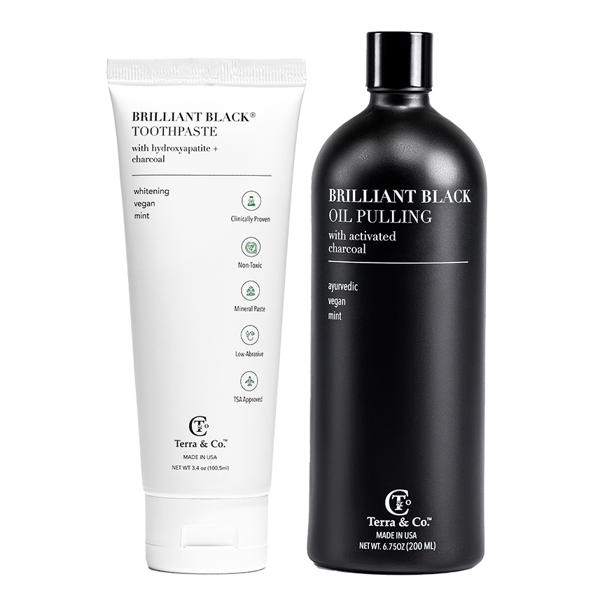 Brilliant Black® Toothpaste | Fluoride-Free Activated Charcoal Whitening – Terra & Co.