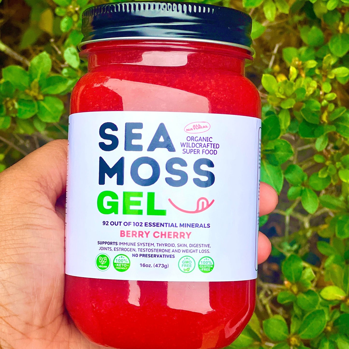 Flavored Sea Moss Gel - Dr. Sebi Inspired 100% Raw Organic - Wild Harvested Sea Moss