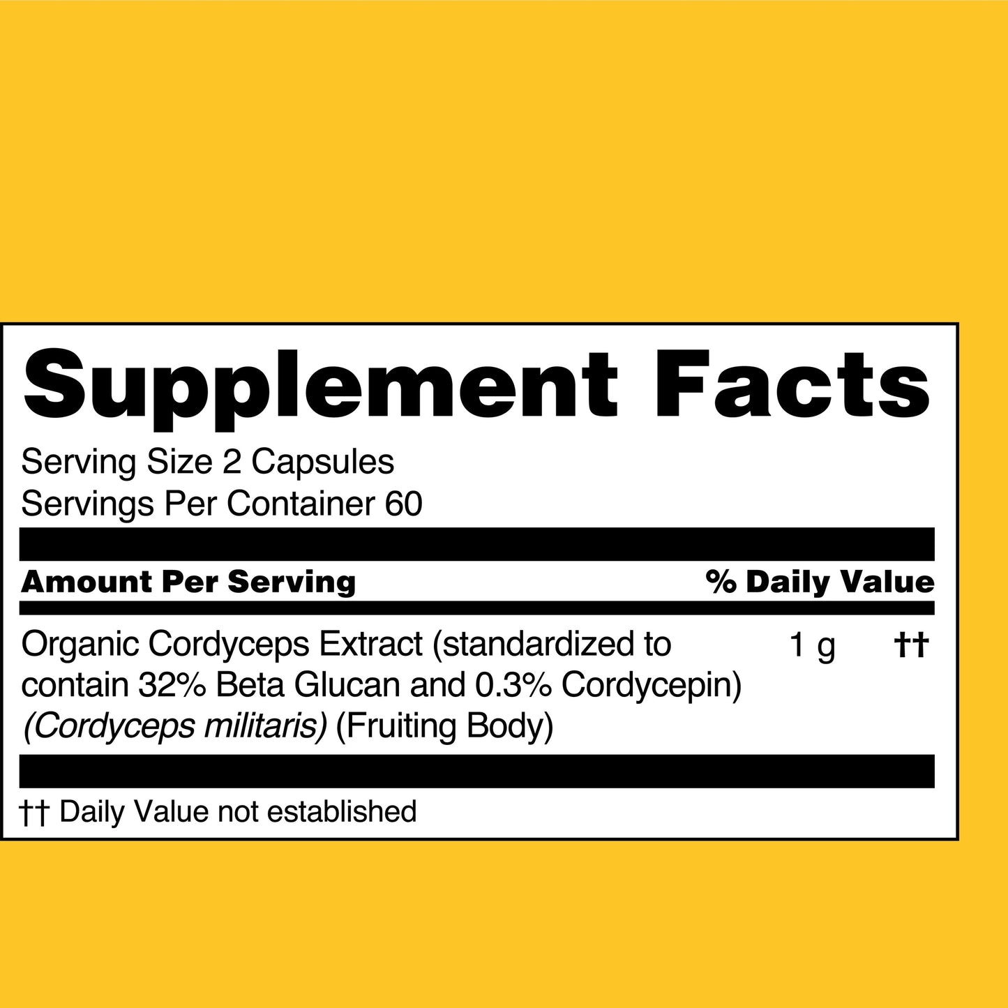 Cordyceps Mushroom Extract Capsules