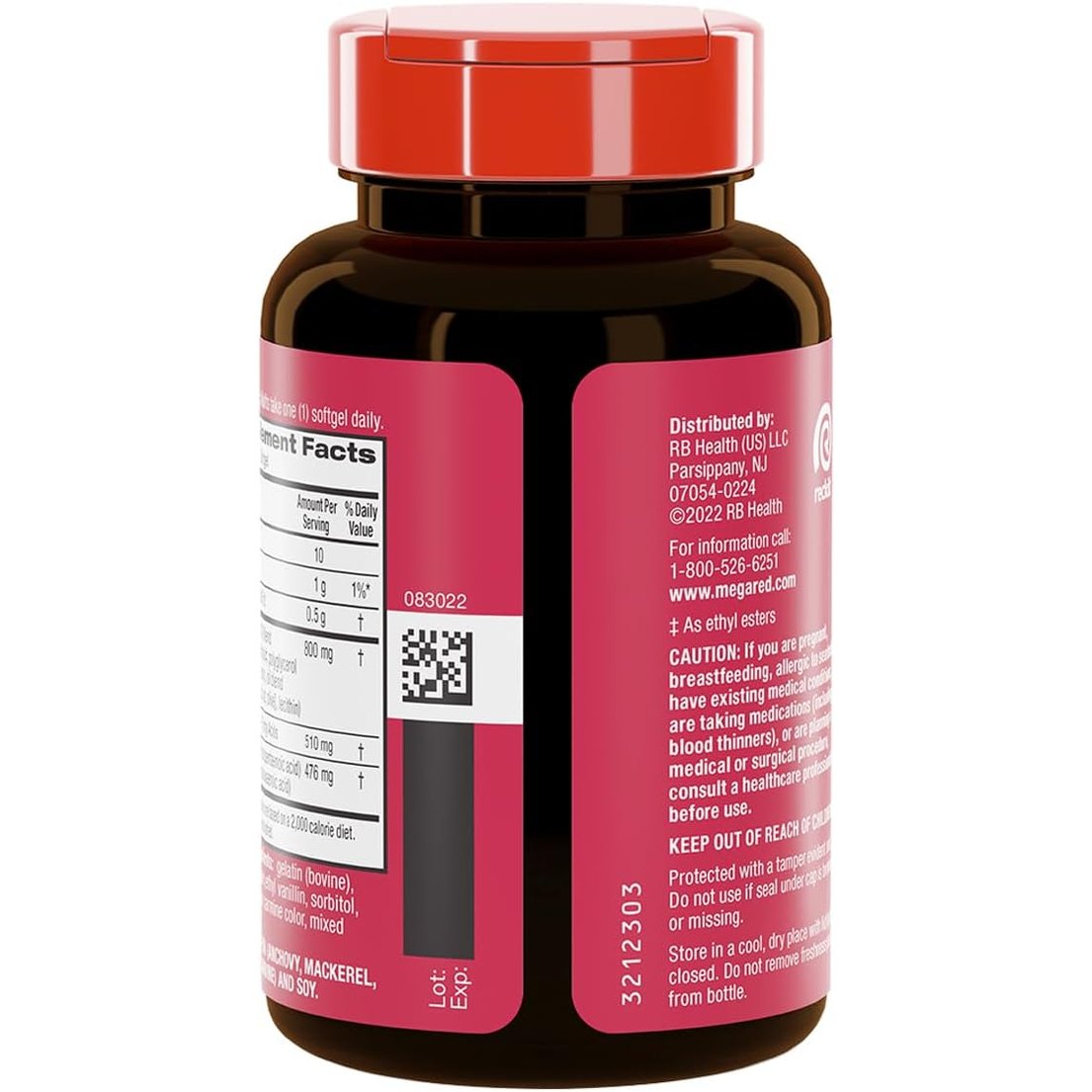 MegaRed 6X Advanced Absorption Omega 3 Fish Oil Supp.500mg 80 Softgels