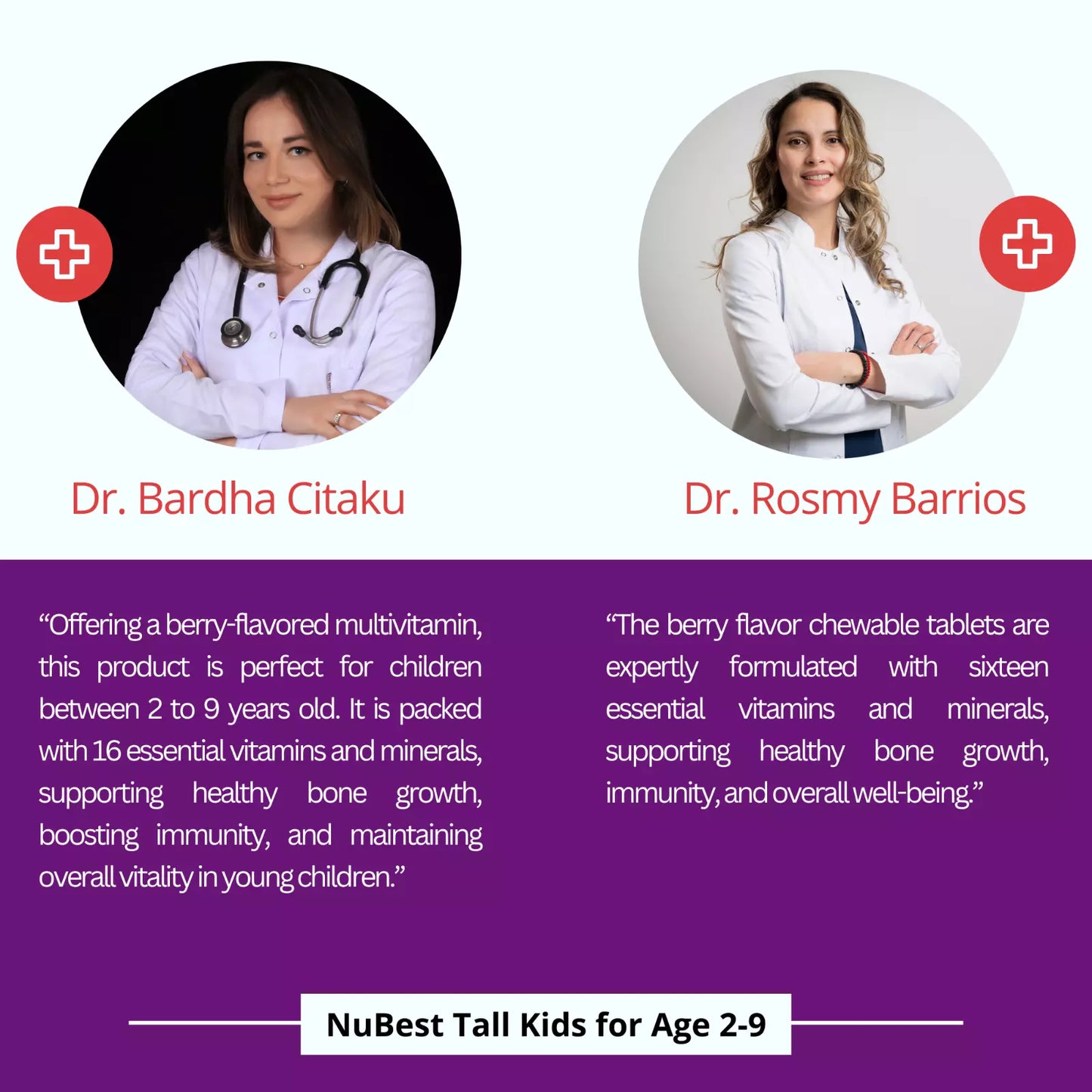 NuBest Tall Kids 60 Chewable Tablets, Helps Kids Healthy Growth for Age 2-9