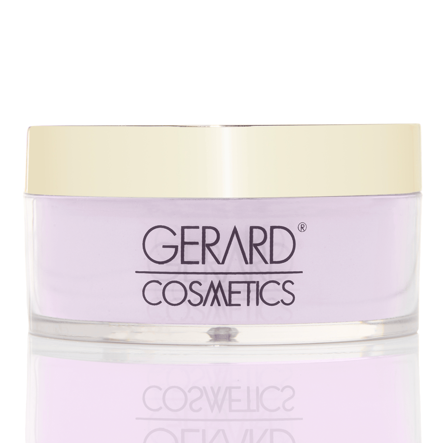 Cosmetic jar with 'GERARD COSMETICS' branding on a white background