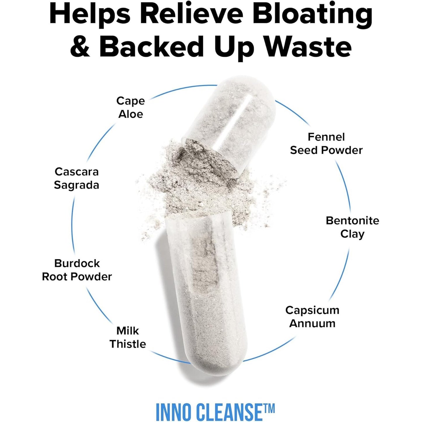 Inno Cleanse – Waist Trimming Complex | Digestive Support, Bloating Relief & Natural Detox | Vegan-Friendly