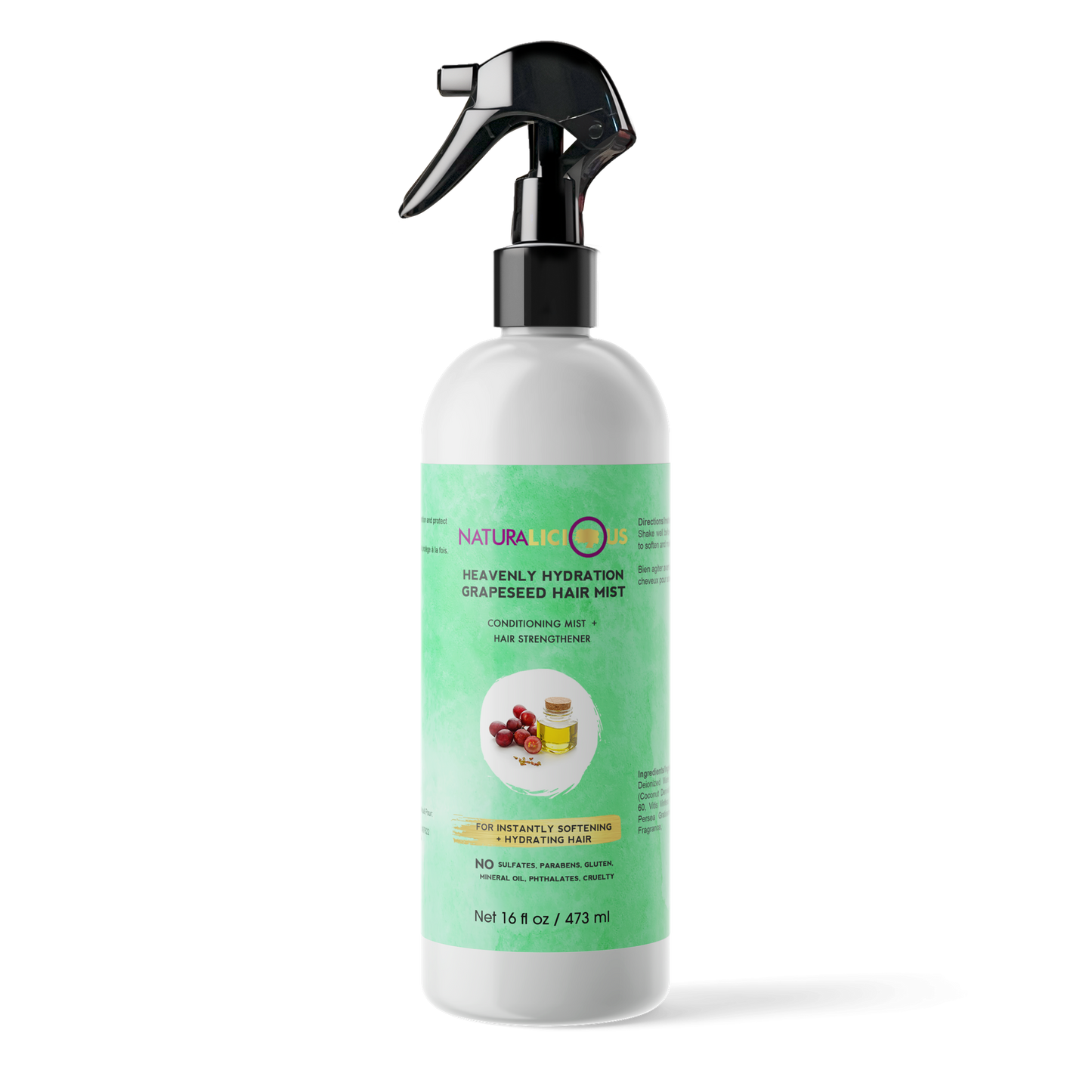 Salon Size - Heavenly Hydration Grapeseed Hair Mist, 16oz
