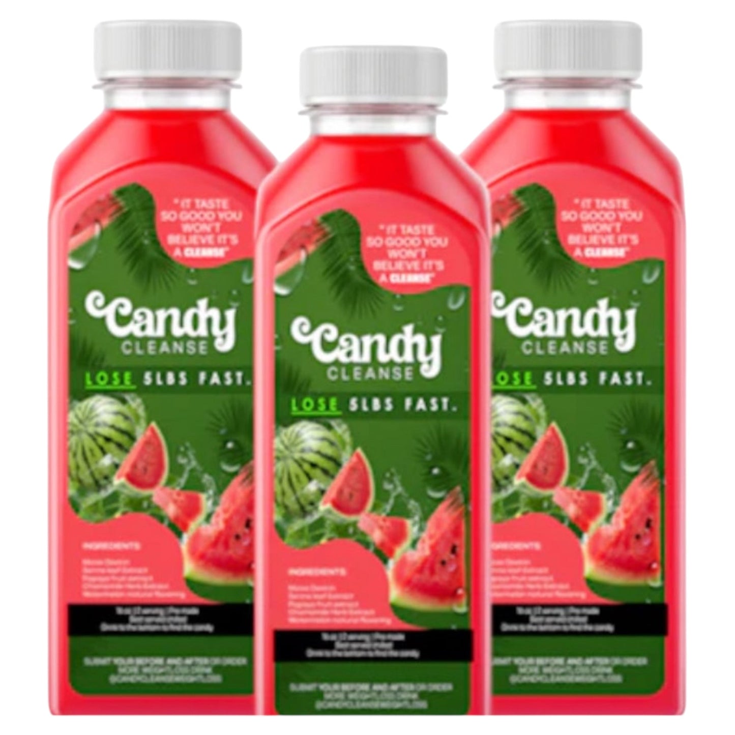 Candy Cleanse Watermelon 6-Day Detox Drink | All-Natural Pre-Made Cleanse for Weight Loss & Digestion 🌈