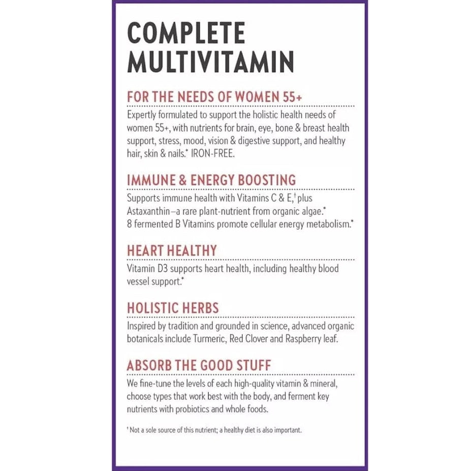 New Chapter Every Woman’s One Daily 55+ – 90‑Count Vegetarian Multivitamin for Women 55+