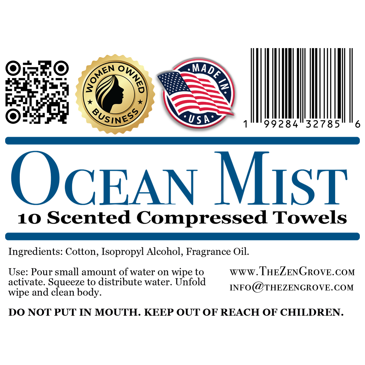 Ocean Mist Compressed Towels