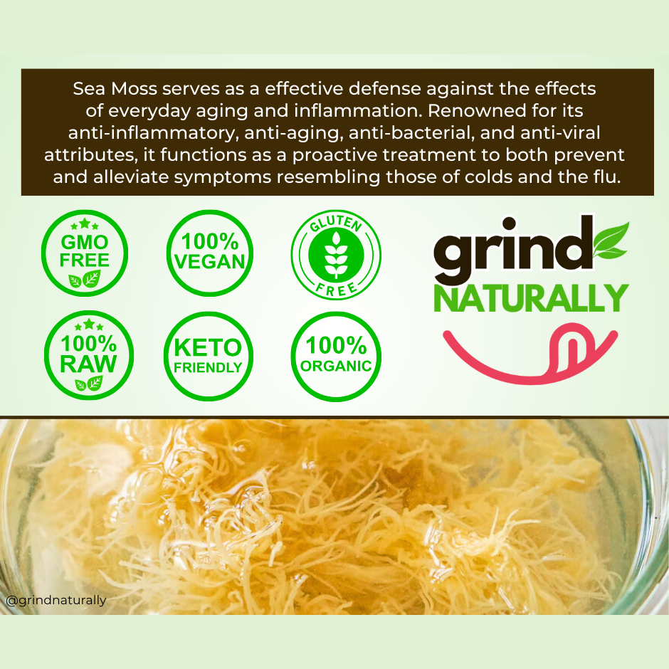 Flavored Sea Moss Gel - Dr. Sebi Inspired 100% Raw Organic - Wild Harvested Sea Moss