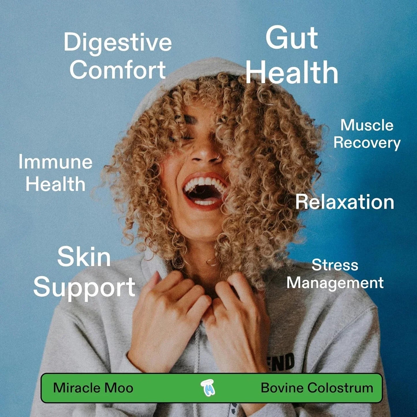 Miracle Moo Colostrum Supplement – Gut Health, Hair Growth, Beauty & Immune Support | 30 Servings