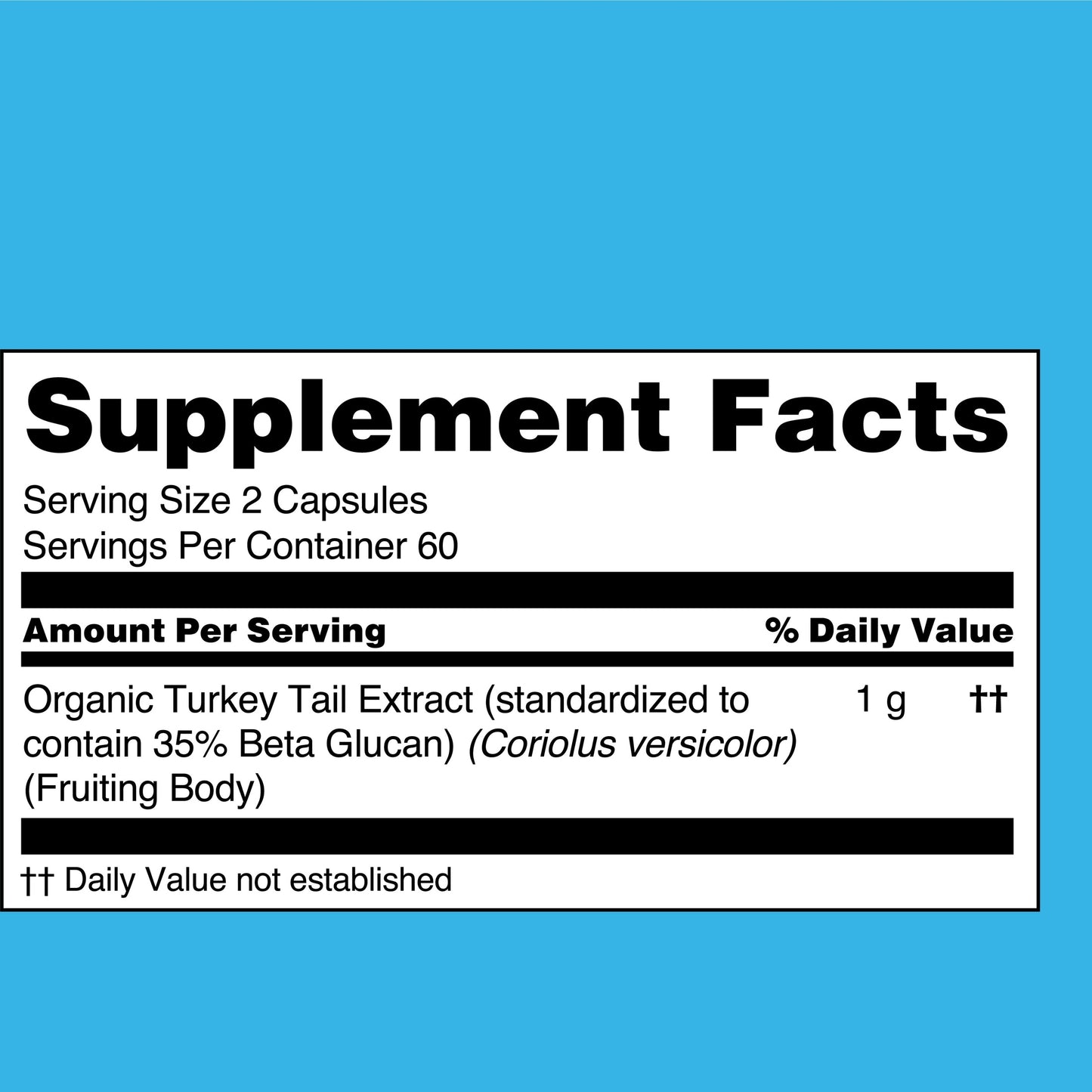 Turkey Tail Mushroom Extract Capsules