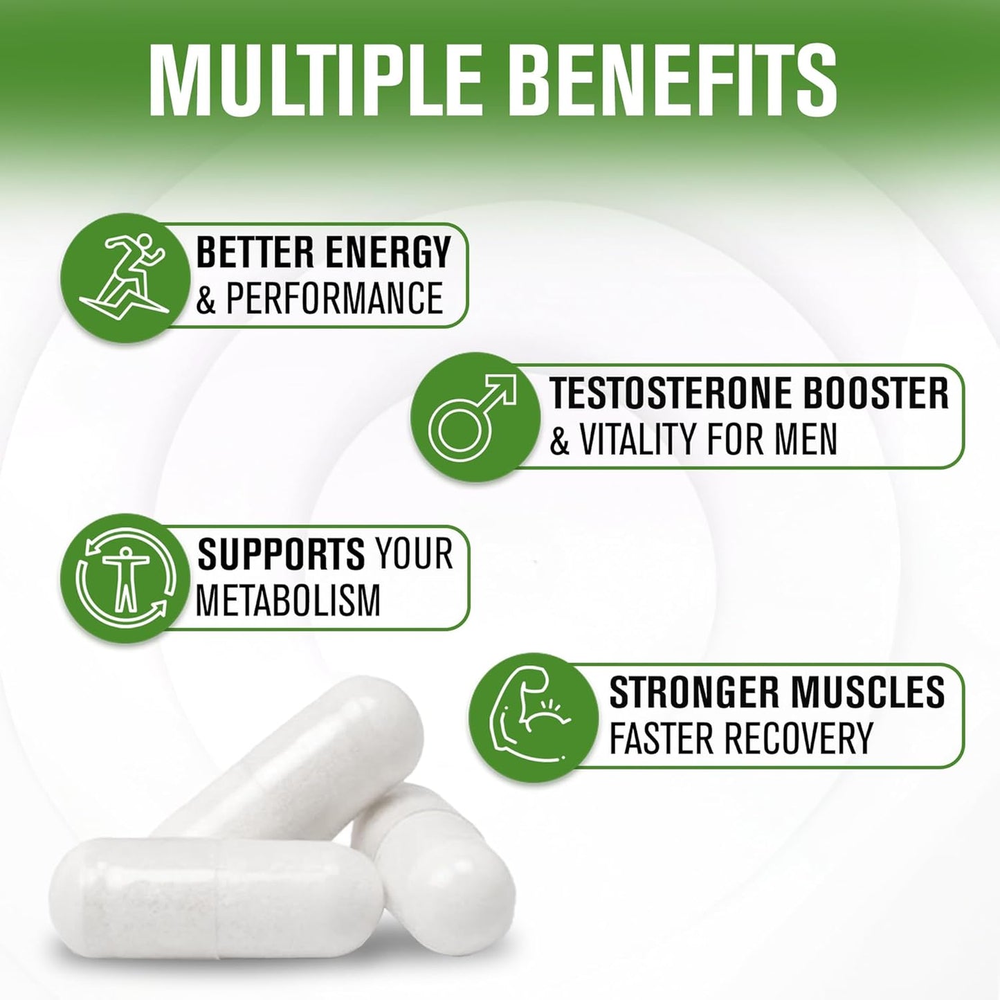 NaturalSlim Testosterone Booster for Men – 180 Capsules for Strength, Energy & Metabolism Support
