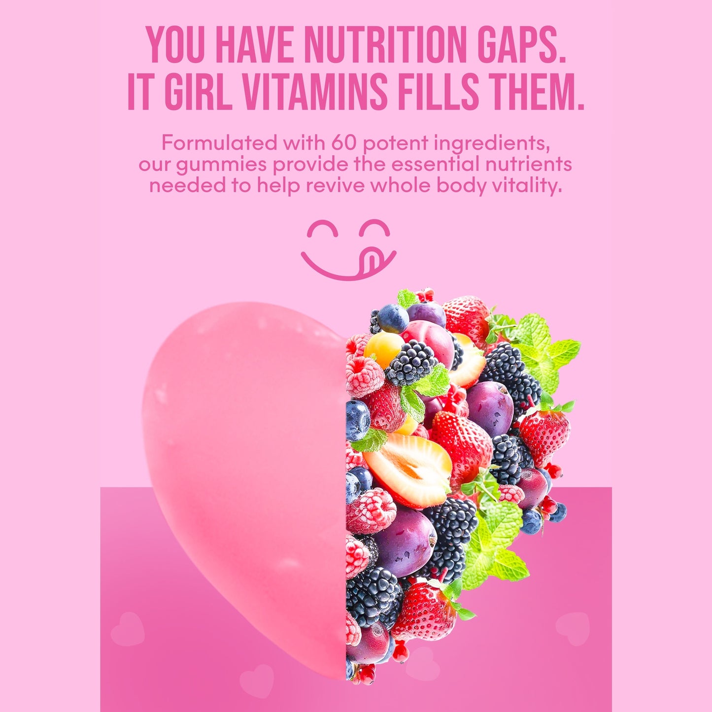 It Girl Snack - Superfoods Greens Gummies in Pink Starburst Flavor