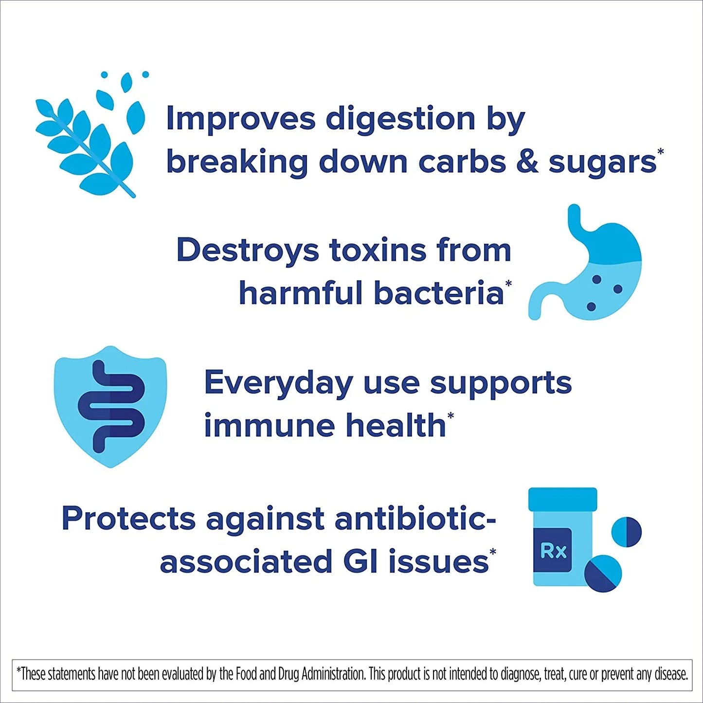 Florastor Probiotics for Digestive and Immune Health, 100 Capsules