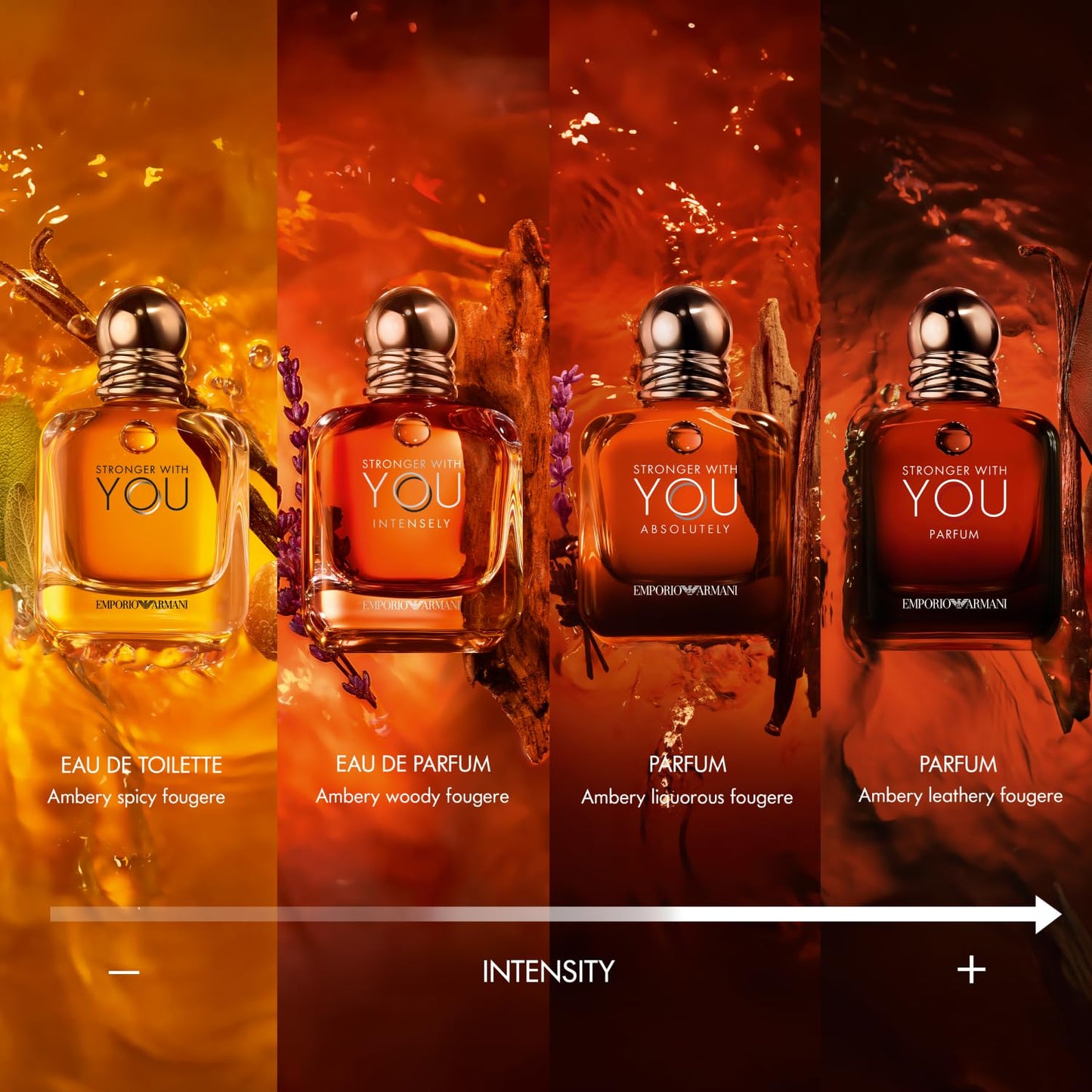 Emporio Armani Stronger With You Parfum 3.4 oz – Woody‑Amber Fragrance with Chestnut, Leathery Vanilla & Warm Spices
