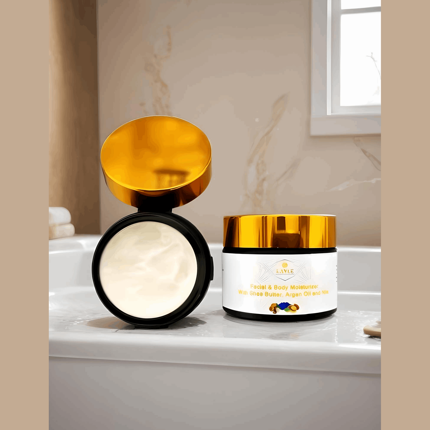 🌿 Facial & Body Moisturizer with Shea Butter & Nila – Gentle, Hypoallergenic Care