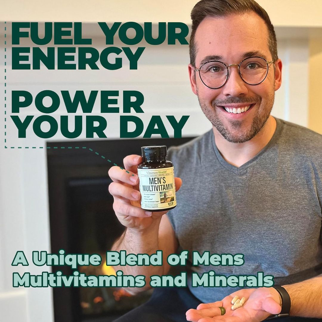 Multivitamin for Men - Vitamins for Energy & Focus. 60 Capsules