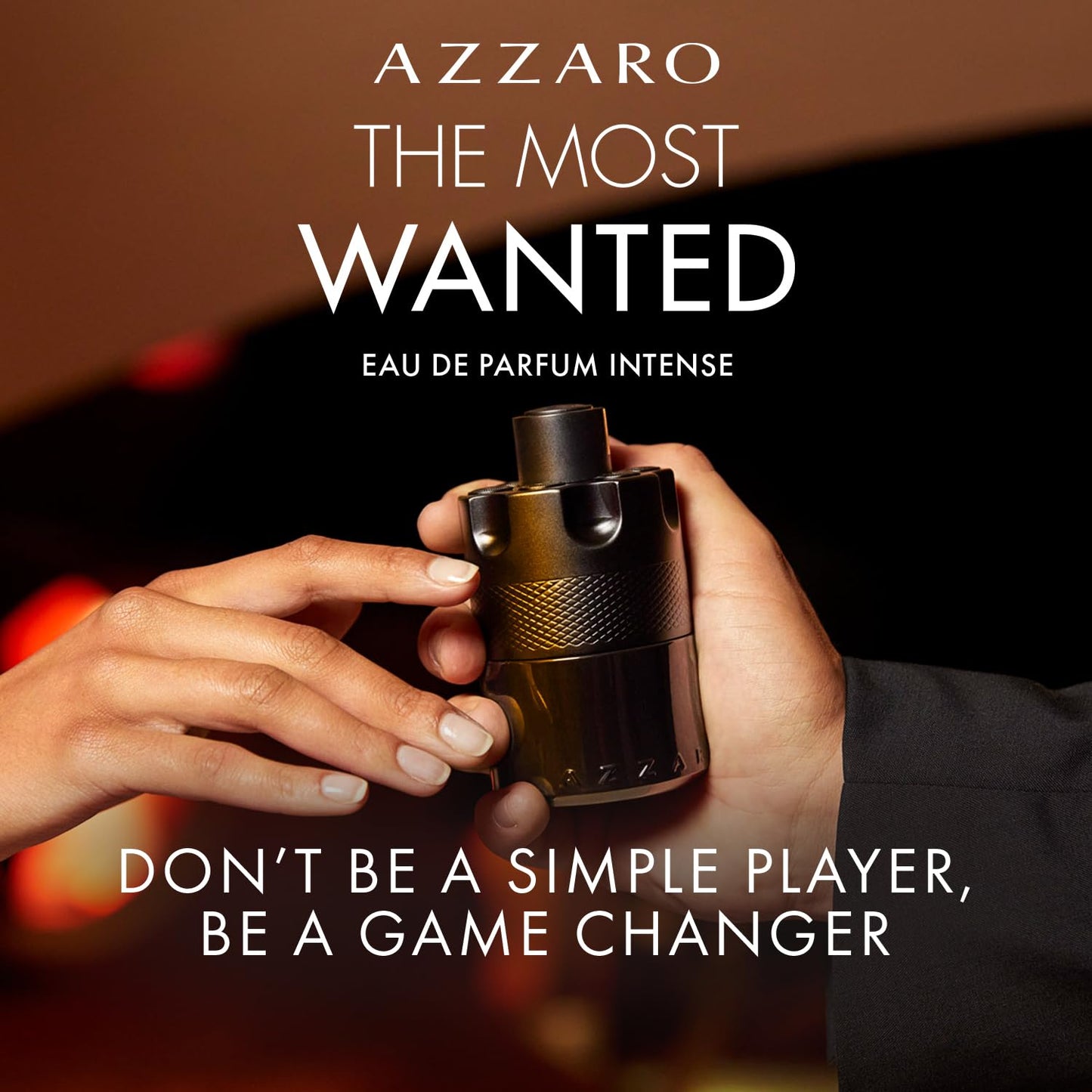 Azzaro The Most Wanted Intense EDP 3.3 oz – Woody Amber Spicy Cologne with Cardamom, Toffee & Amberwood