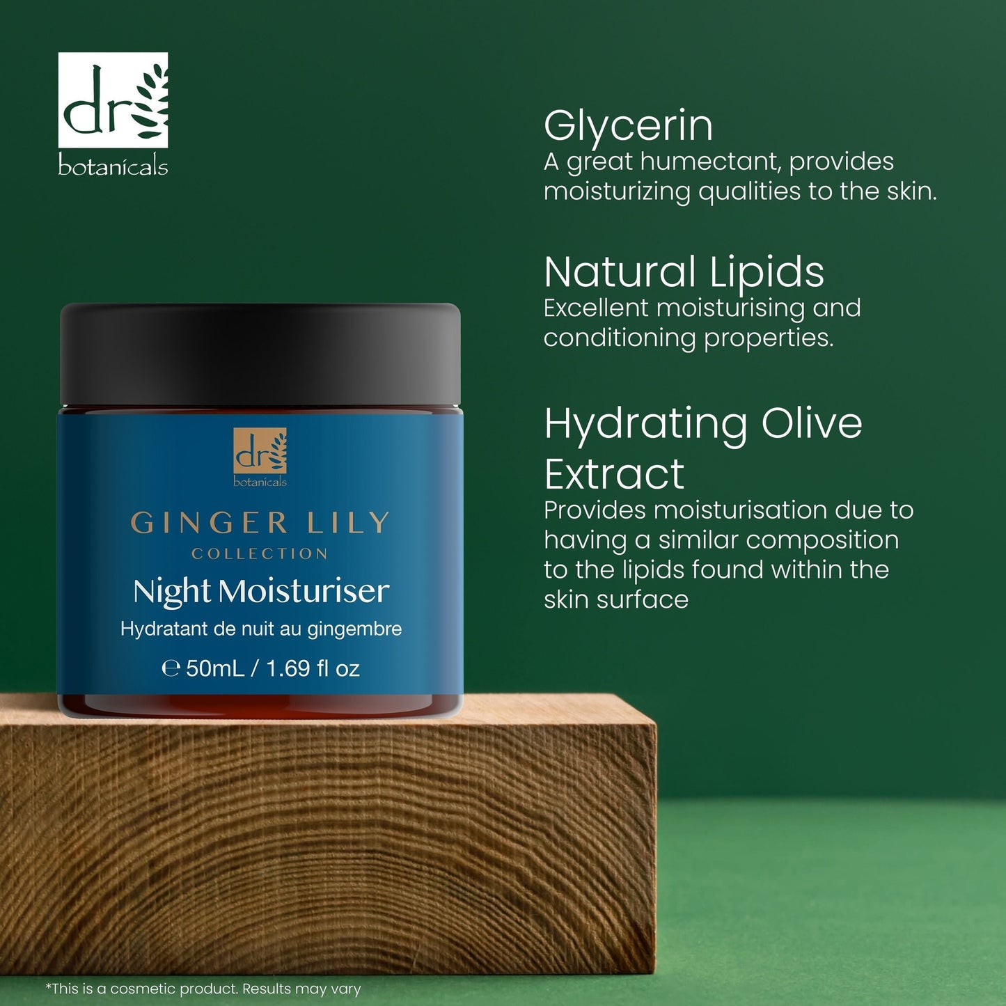 Dr Botanicals Gingerlily Night Moisturizer 50ml Twin Value Savings Pack