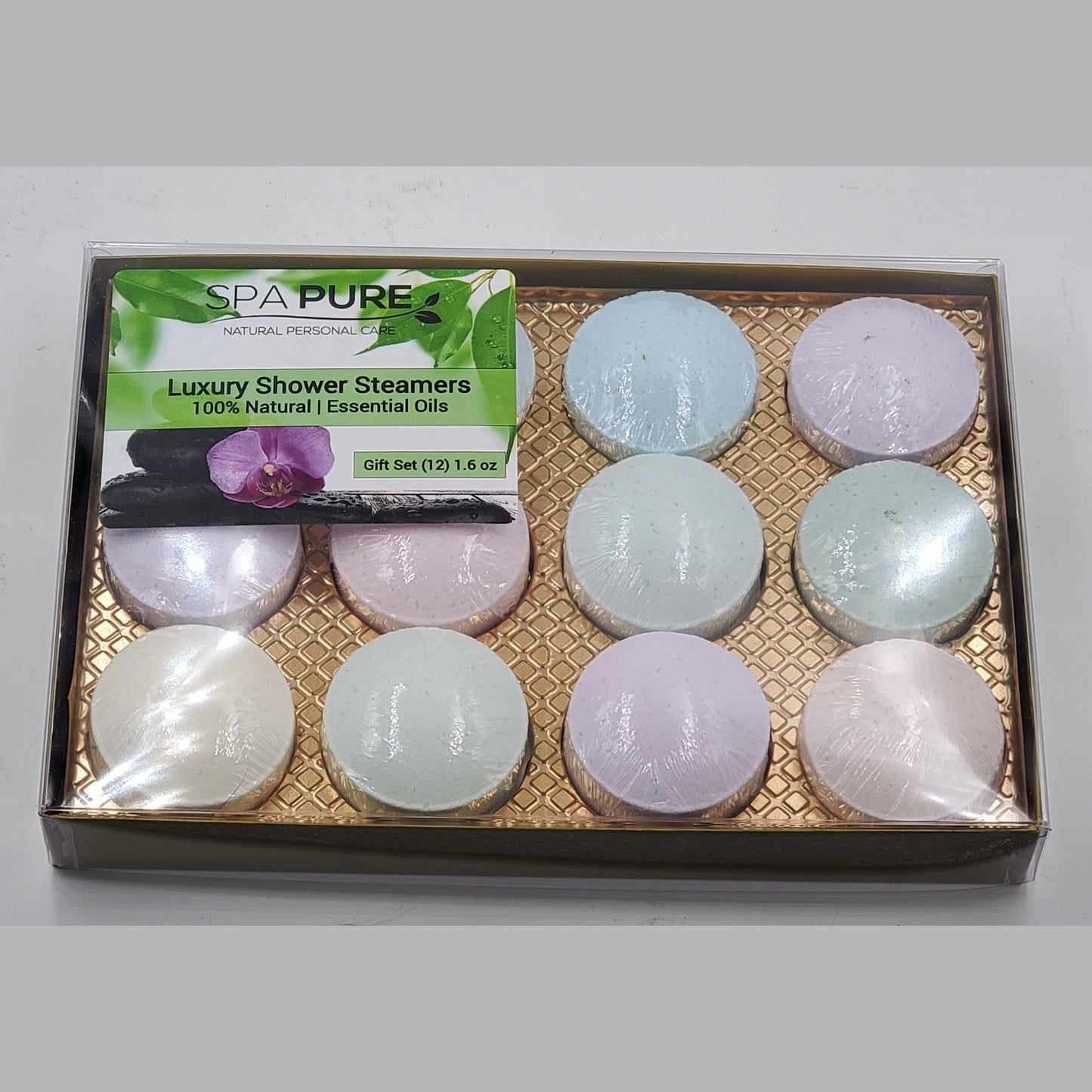 12 Aromatherapy Shower Steamers - NEWEST - Most Popular scents - 100% Essential Oil Blends - individually wrapped 1.6 oz each