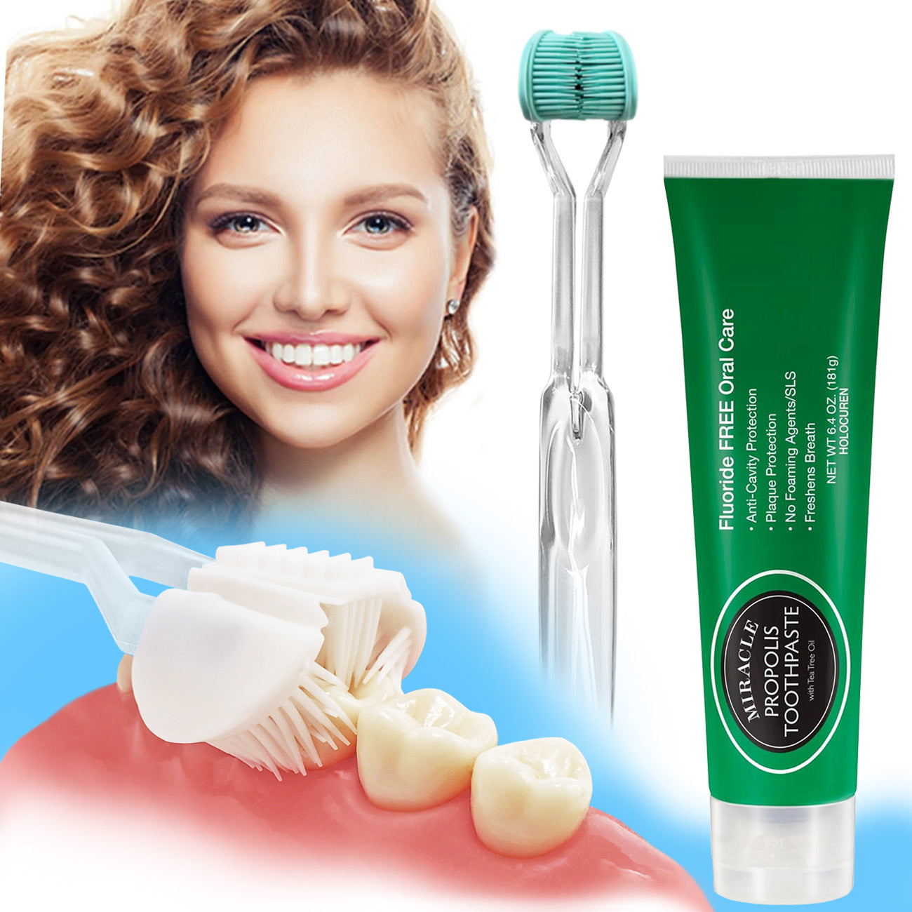 Miracle Propolis Toothpaste w/ Tea Tree Oil, Natural, No Fluoride