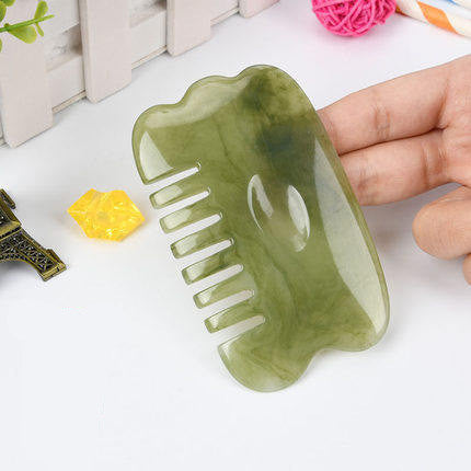 Handmade Natural Resin Face Point Guasha Massage Tool SPA p￼pTherapy Green Guasha Massage Sticks