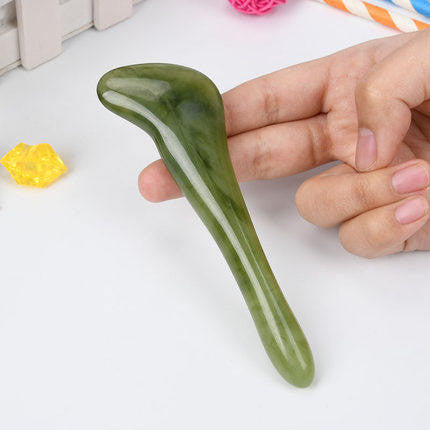 Handmade Natural Resin Face Point Guasha Massage Tool SPA p￼pTherapy Green Guasha Massage Sticks