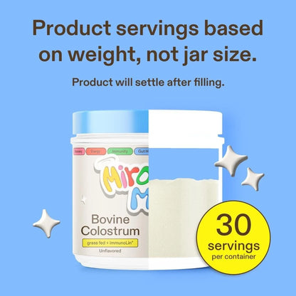 Miracle Moo Colostrum Supplement – Gut Health, Hair Growth, Beauty & Immune Support | 30 Servings