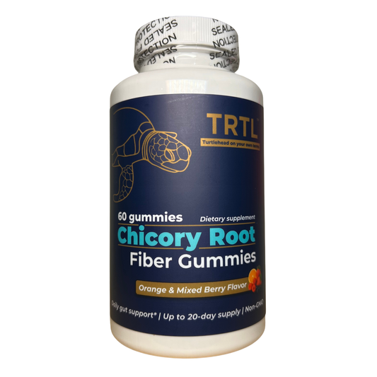 TRTL Fiber Gummies - 60 Count - Daily Prebiotic Fiber Supplement - Orange & Mixed Berry Flavor