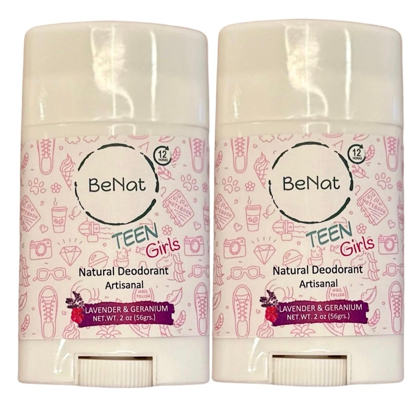 2-Pack all-Natural Deodorants for Kids & Teens