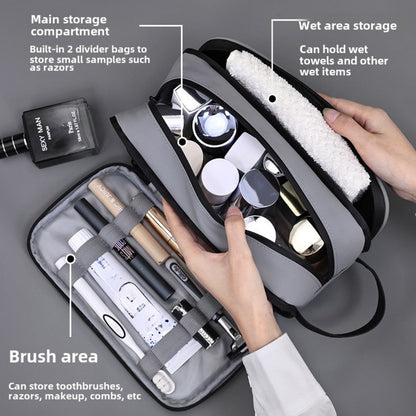 Three-Layer Large-Capacity Men's Toiletry Bag – Travel Portable Cosmetic Storage Bag with Compartments for College Dorm, Camp, Gym – Perfect for Organized Packing