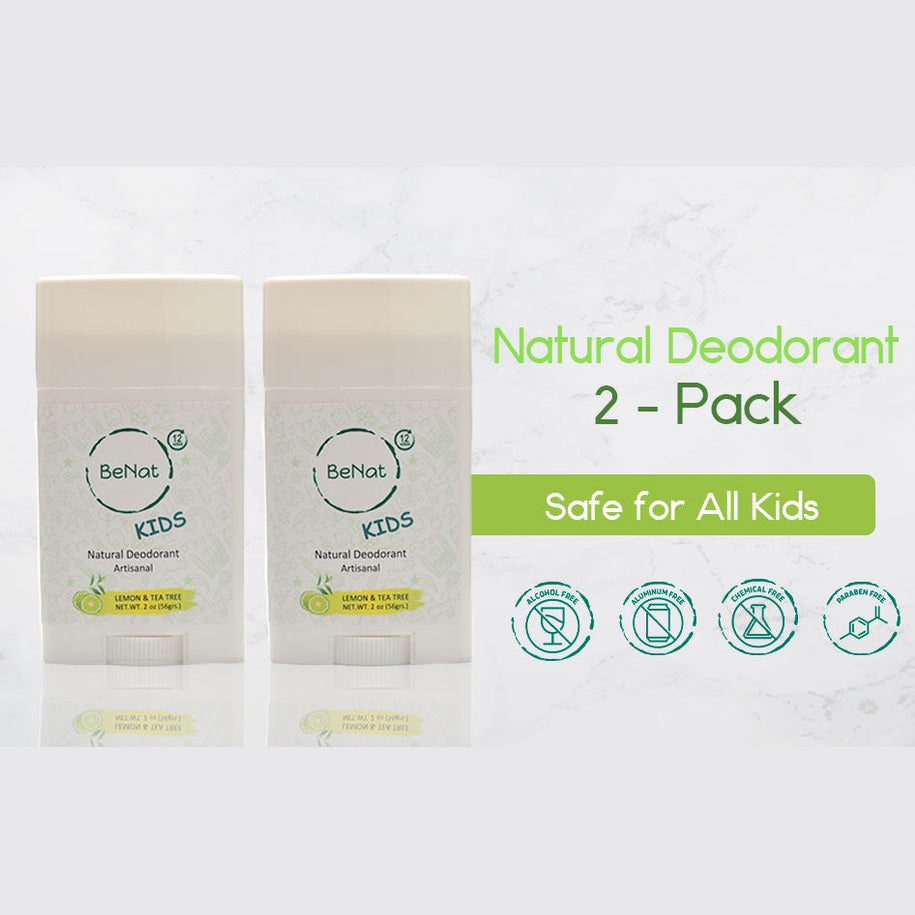 2-Pack all-Natural Deodorants for Kids & Teens