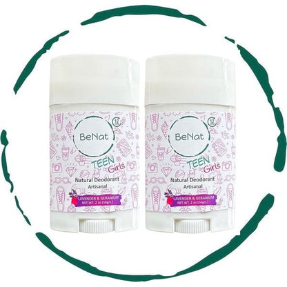 2-Pack all-Natural Deodorants for Kids & Teens