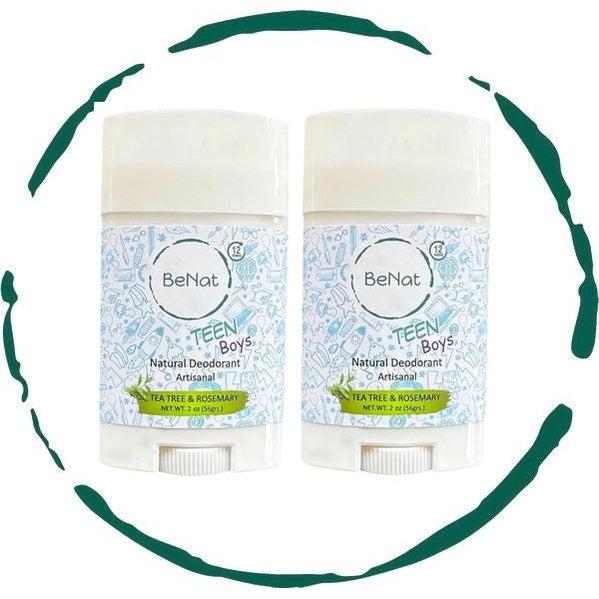 2-Pack all-Natural Deodorants for Kids & Teens