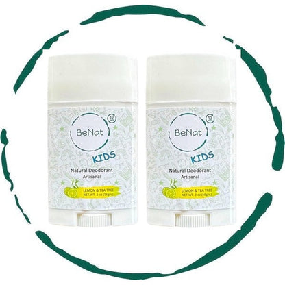 2-Pack all-Natural Deodorants for Kids & Teens