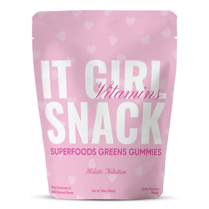 It Girl Snack - Superfoods Greens Gummies in Pink Starburst Flavor