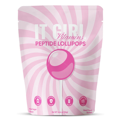 It Girl Beauty Lollipops - Collagen Peptides & Vitamin C Healthy Candy for Skin, Hair, Nails