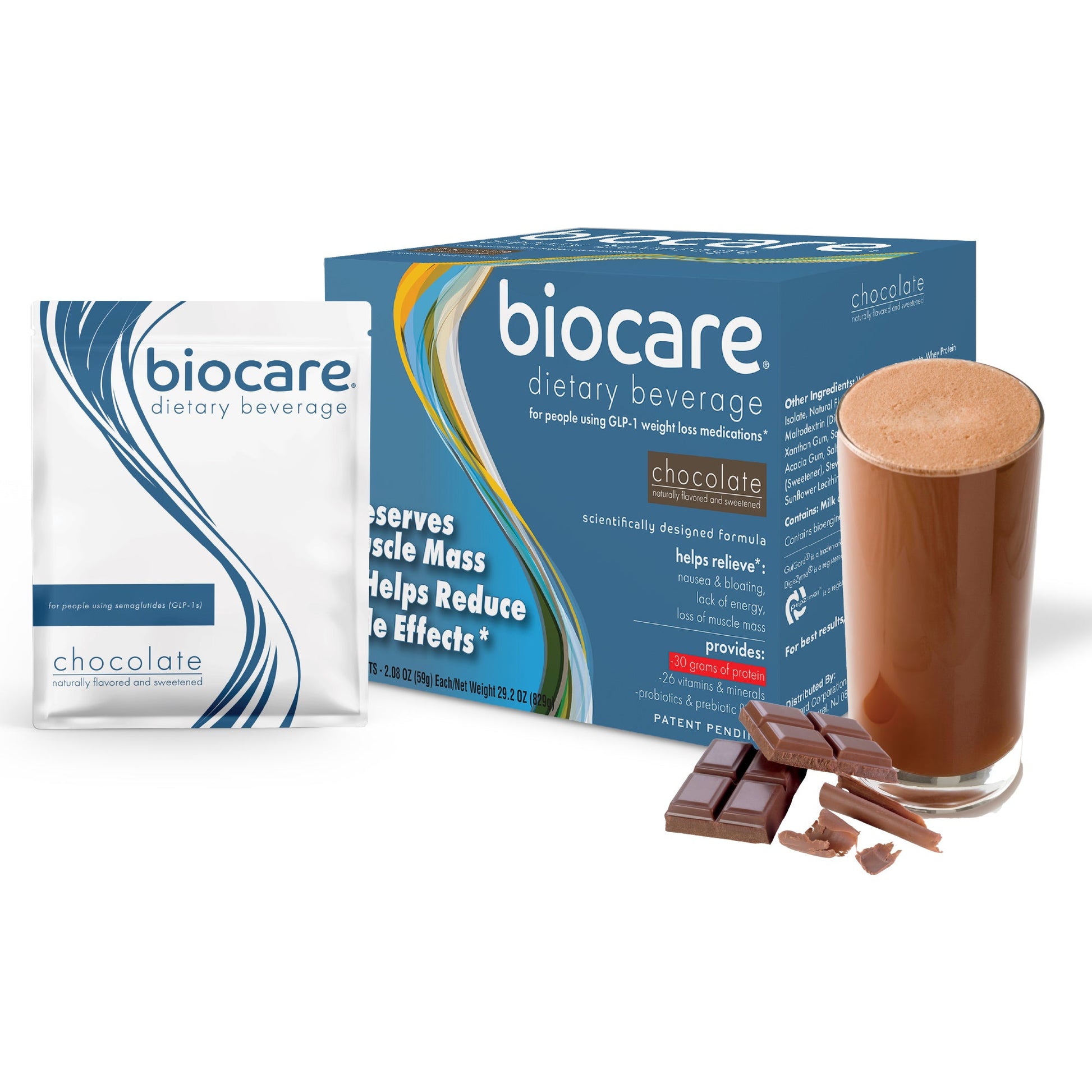30G Protein Chocolate Biocare Dietary Beverage 14-Count