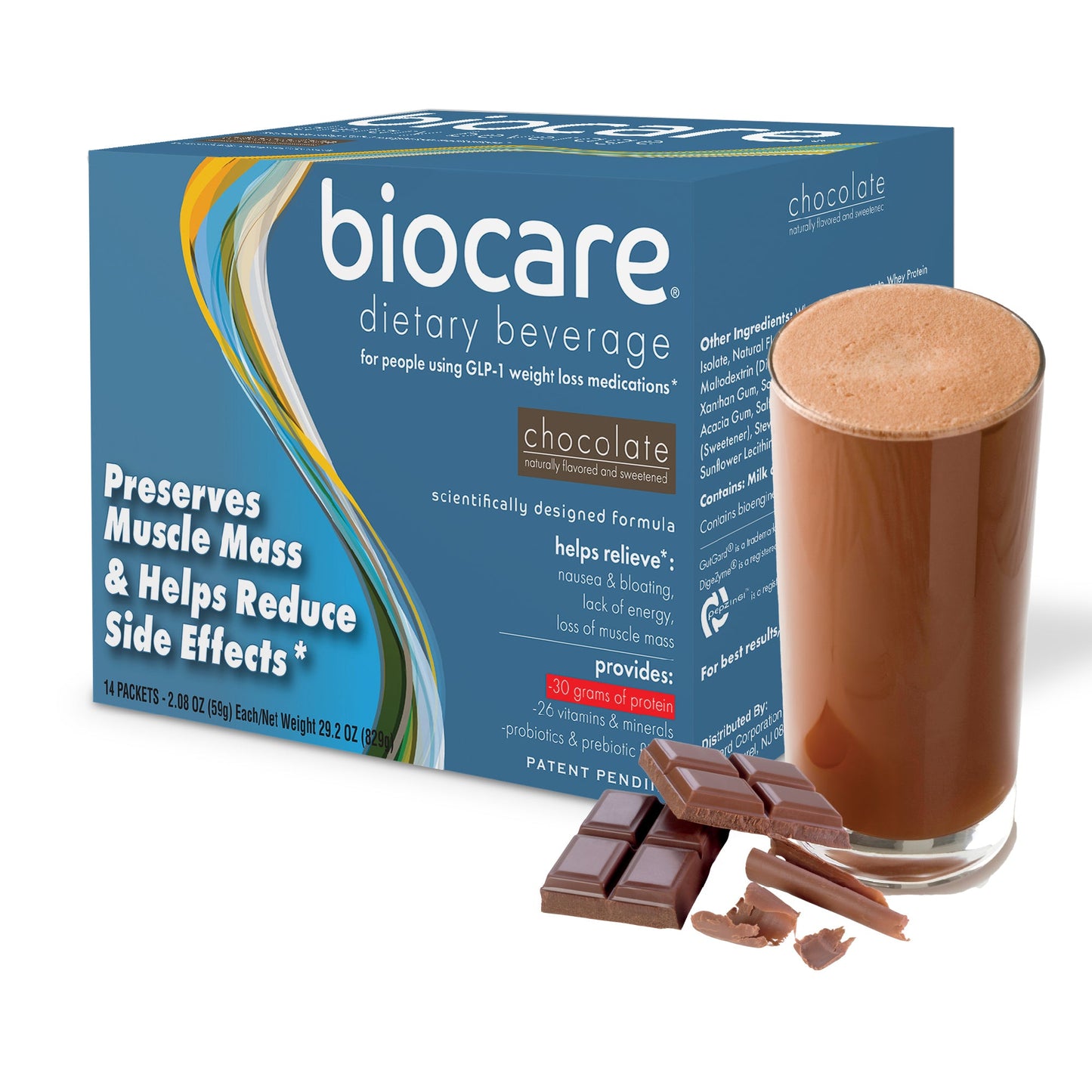 30G Protein Chocolate Biocare Dietary Beverage 14-Count