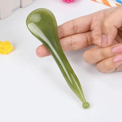 Handmade Natural Resin Face Point Guasha Massage Tool SPA p￼pTherapy Green Guasha Massage Sticks