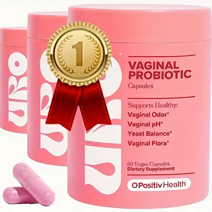 URO Vaginal Probiotics for Women pH Balance with Prebiotics & Lactobacillus Probiotic Blend - Women's Vaginal Health Supplement - Promote Healthy Vaginal Odor & Vaginal Flora, 60 Count Pack of 1