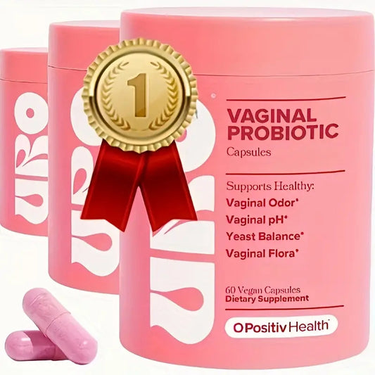 URO Vaginal Probiotics for Women pH Balance with Prebiotics & Lactobacillus Probiotic Blend - Women's Vaginal Health Supplement - Promote Healthy Vaginal Odor & Vaginal Flora, 60 Count Pack of 1