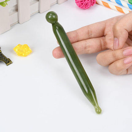 Handmade Natural Resin Face Point Guasha Massage Tool SPA p￼pTherapy Green Guasha Massage Sticks
