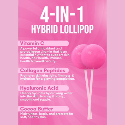 It Girl Beauty Lollipops - Collagen Peptides & Vitamin C Healthy Candy for Skin, Hair, Nails